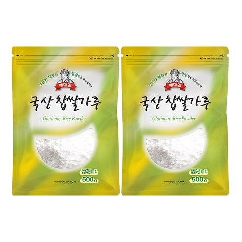 배대감 국산 찹쌀가루, 500g, 2개