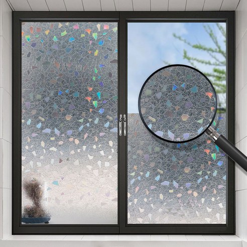 피어니스트 무점착 사생활보호 창문 시트지, 유리조각, 100 x 200 cm