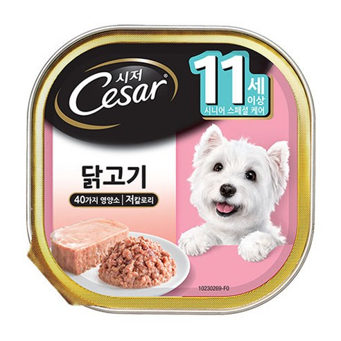 시저 반려견 주식캔 시니어 11세 이상 닭고기, 닭, 100g, 1개