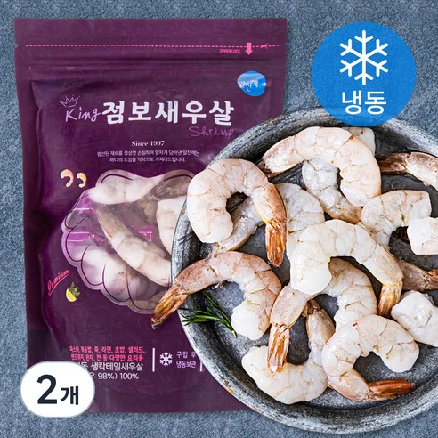 알찬해 킹점보 새우살 (냉동), 300g, 2팩 
수산물/건어물