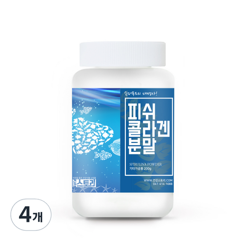 건강스토리 피쉬콜라겐 분말, 4개, 200g