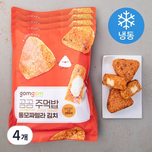 곰곰 통모짜렐라 김치 주먹밥, 500g, 4개