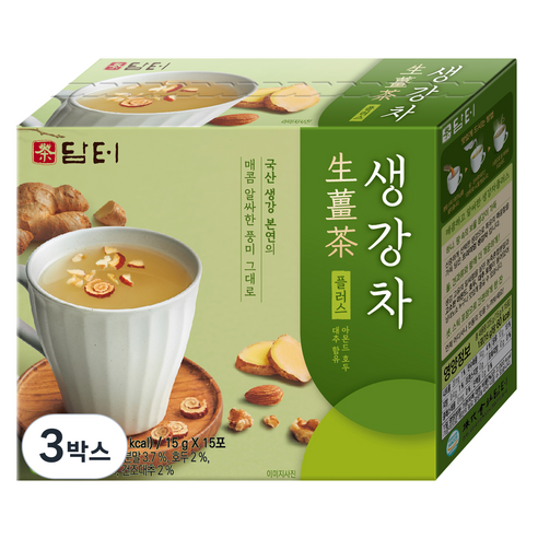 담터 생강차 플러스, 15g, 15개입, 3개
