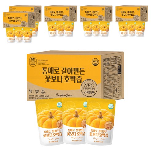 유기농마루 통째로 갈아만든 꽃보다 호박즙, 90ml, 300개