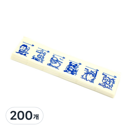 메디페이퍼 디자인 약포지 6포, 동물1(파랑), 200개