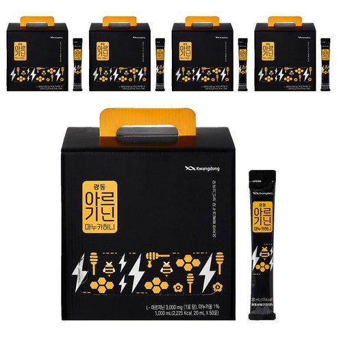 광동 아르기닌 마누카허니스틱, 50회분, 5개