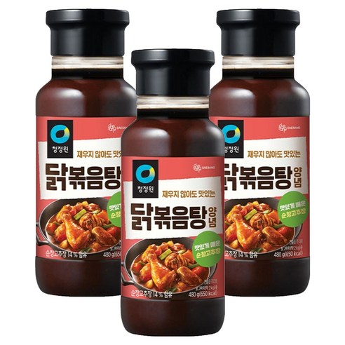 청정원 닭볶음탕양념, 480g, 3개