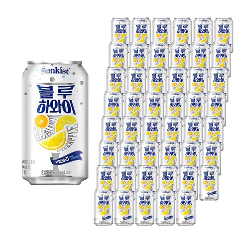 해태htb 썬키스트 블루하와이 저칼로리, 340ml, 48개