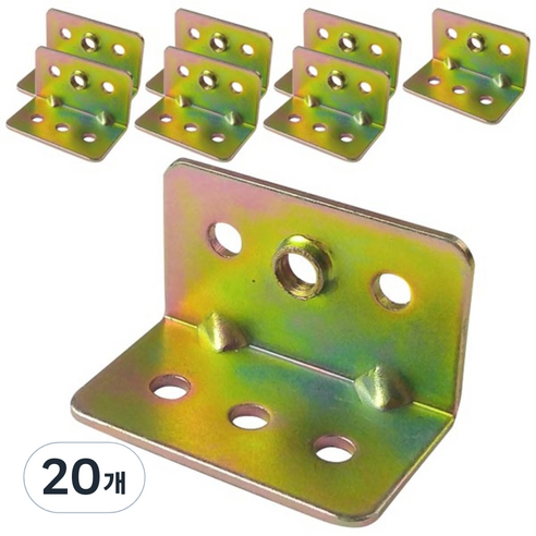 철물코리아 C08 철물 탭 꺽쇠 6mm 4p, 20개