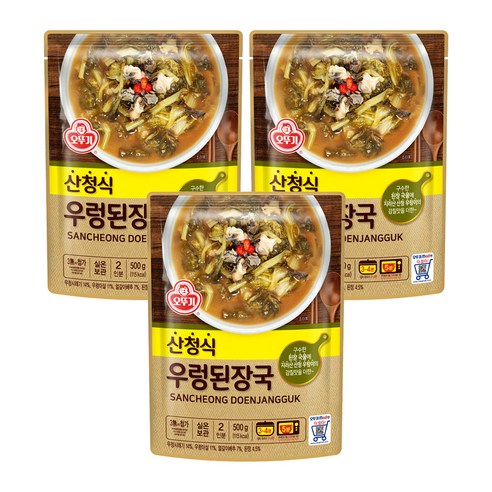 오뚜기 산청식 우렁된장국, 500g, 3개