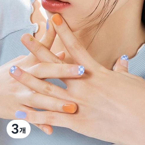 데싱디바 글레이즈 네일 스티커, 키치 스마일, 3개