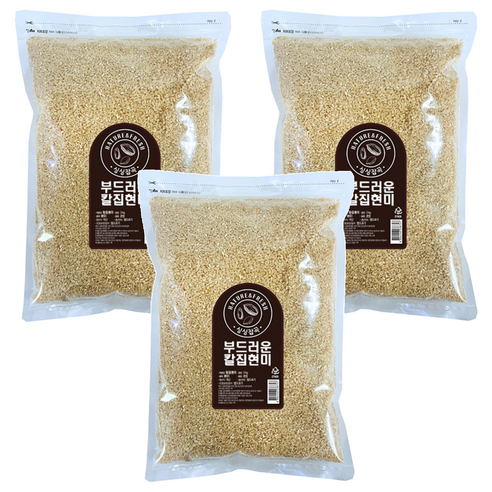 싱싱잡곡 부드러운 칼집 현미, 3kg, 3개