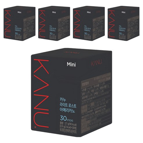 카누 라이트 로스트 아메리카노 원두커피믹스, 0.9g, 30개입, 5개