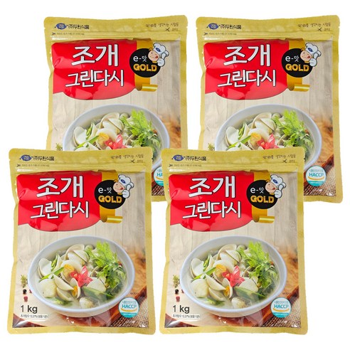 두원식품 조개 그린다시, 1kg, 4개