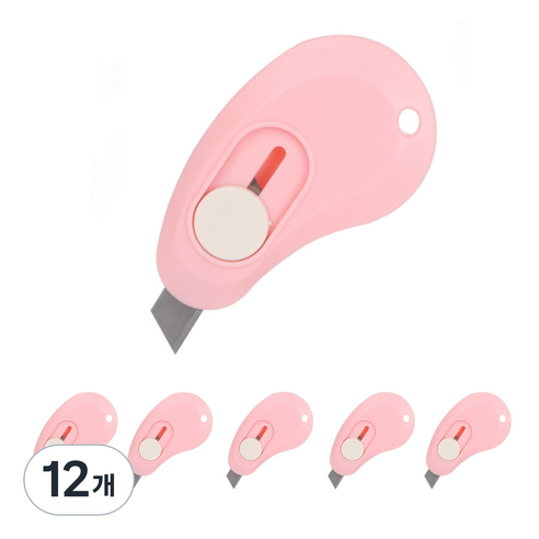 블랙트리 마카롱 언박싱칼 미니 커터칼, 핑크, 12개