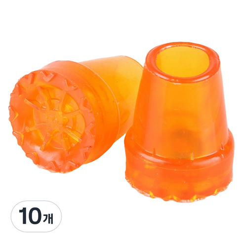 Dr.펠리스제이 목발 지팡이 리필 고무캡 패킹 22mm, A오렌지, 10개
