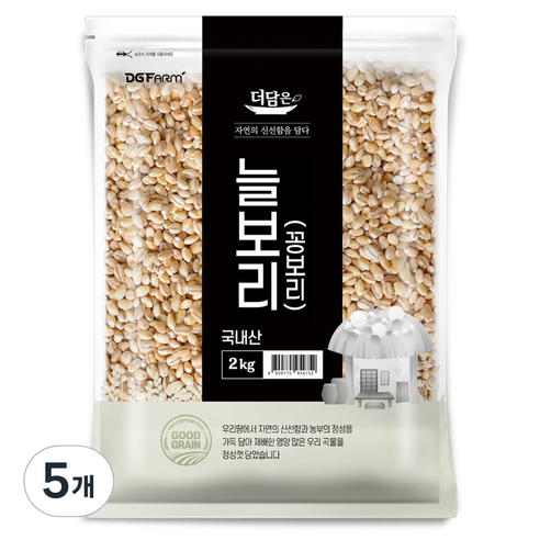 더담은 국산 늘보리 꽁보리, 2kg, 5개