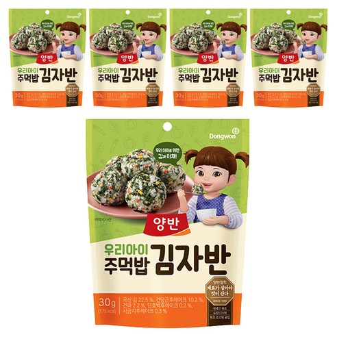 동원 우리아이주먹밥 김자반, 30g, 5개
