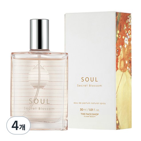 더페이스샵 소울 시크릿 블라썸 오드 퍼퓸, 30ml, 4개