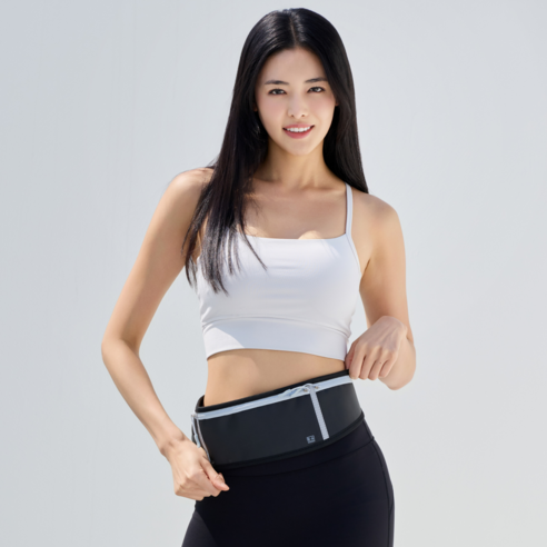 비안 흔들리지 않는 와이드 등산 러닝벨트, 블랙, 1개