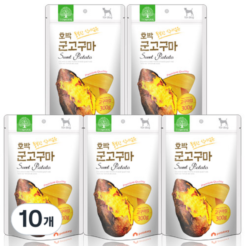 더내추럴 풍부한 식이섬유 호박 군고구마 칩 300g, 5개