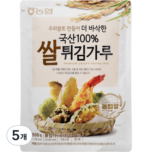 농협 쌀튀김가루, 5개, 500g