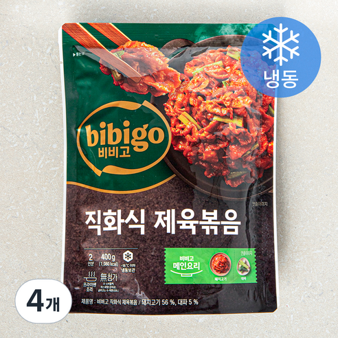 비비고 직화식 제육볶음 (냉동), 400g, 4개