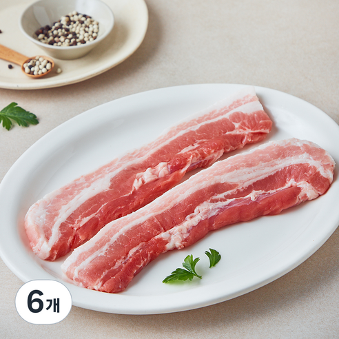 미국산 삼겹살 구이용 (냉장), 6개, 300g