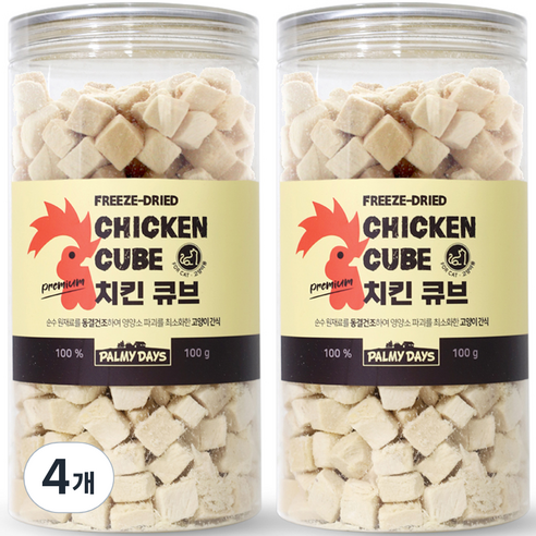 파미데이즈 고양이 프리미엄 동결건조 간식 큐브 치킨, 닭, 100g, 4개