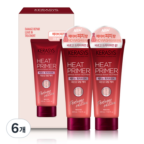 케라시스 바르는 고영양 헤어트리트먼트 메이비피치향, 220ml, 6개