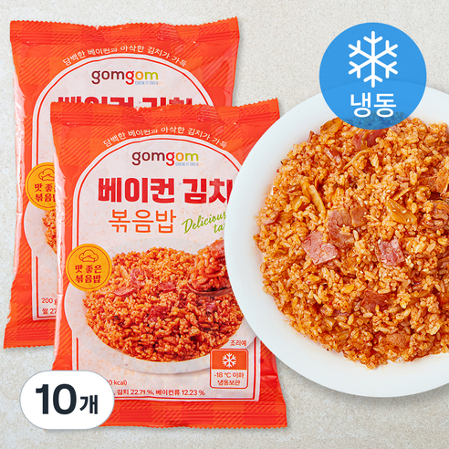 곰곰 베이컨 김치볶음밥 (냉동), 200g, 10개