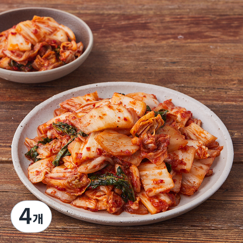 콕집어콕 콕 썰은 포기김치, 1kg, 4개