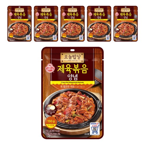 오뚜기 오늘밥상 제육볶음양념, 150g, 6개
