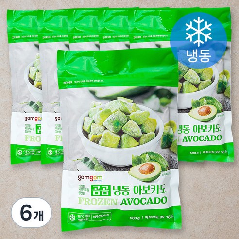 곰곰 냉동 아보카도, 500g, 6개