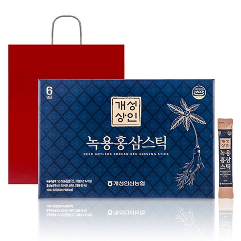 푸른 숲 개성상인 녹용 홍삼 스틱 30개입 + 쇼핑백, 300ml, 1세트 홍삼/인삼