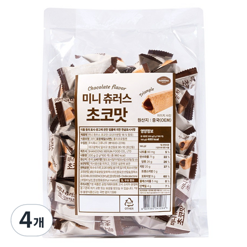 로마나 미니 츄러스 초코맛, 4개, 200g