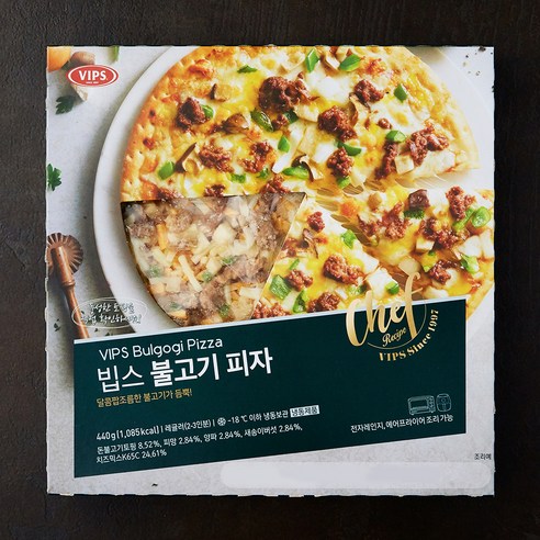 빕스 불고기 피자 (냉동), 440g, 1개 노엣지피자bbq