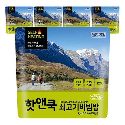 이지밥 핫앤쿡 쇠고기비빔밥, 120g, 5개