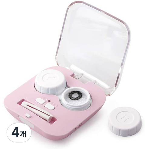 셀루미 음파 진동 무선 렌즈 세척기 SEL-ULC350A, 핑크, 4개