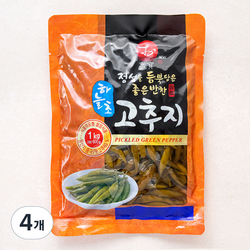 동보식품 정성을 듬뿍담은 좋은반찬 하늘초 고추지, 1kg, 4개
