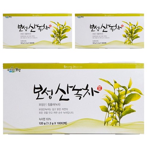 녹차수도보성 보성 산 녹차 티백, 1.2g, 100개입, 3개