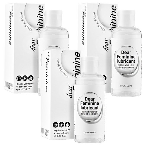 디어페미닌 루브리캔트 수용성 윤활제, 3개, 100ml