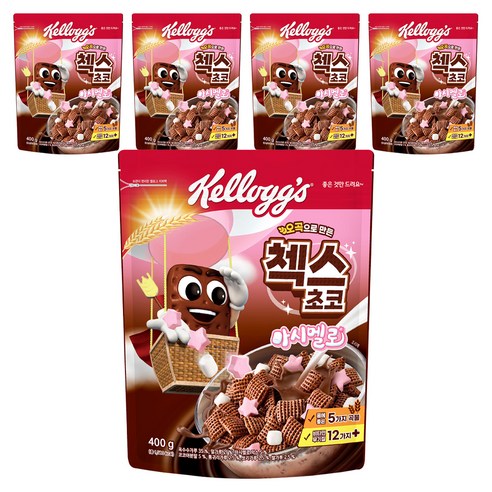 오곡으로 만든 첵스초코 마시멜로, 400g, 5개