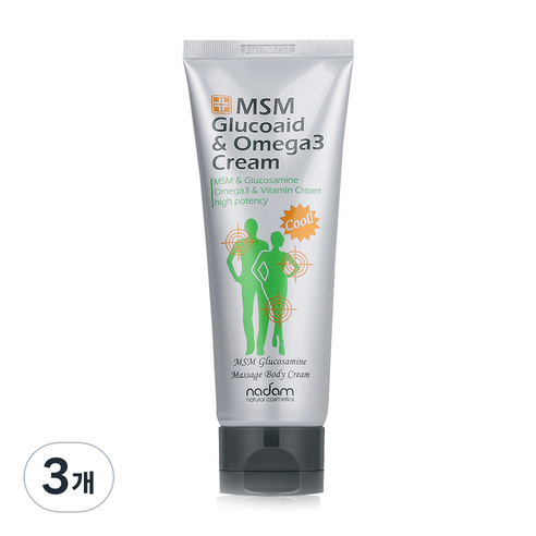 MSM 글루코이드 오메가3 크림, 120ml, 3개