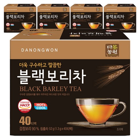 다농원 블랙보리차, 1.3g, 40개입, 5개