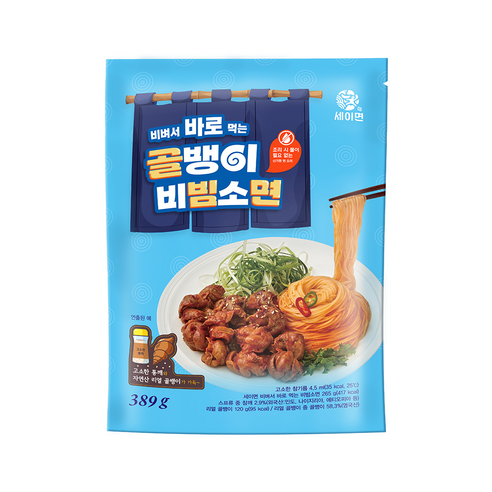 비벼서 바로 먹는 골뱅이 비빔소면, 389g, 4개