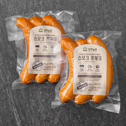 상하농원 스모크프랑크 소시지, 180g, 2개