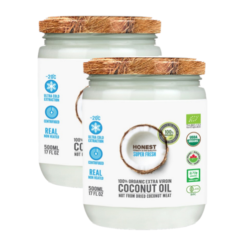 어니스트 유기농 엑스트라버진 코코넛오일 500ml, 2개