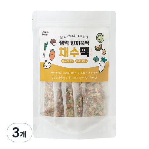 잼먹 채수팩 10p, 100g, 3개