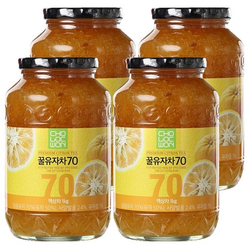 초록원 꿀유자차70, 1kg, 1개입, 4개